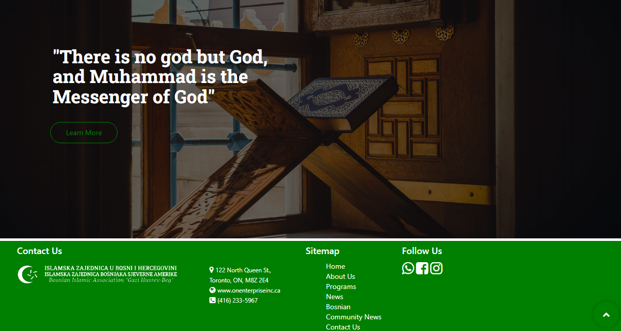 Bosnian Islamic Toronto Website