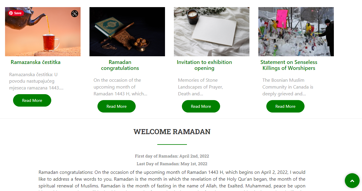 Bosnian Islamic Toronto Website