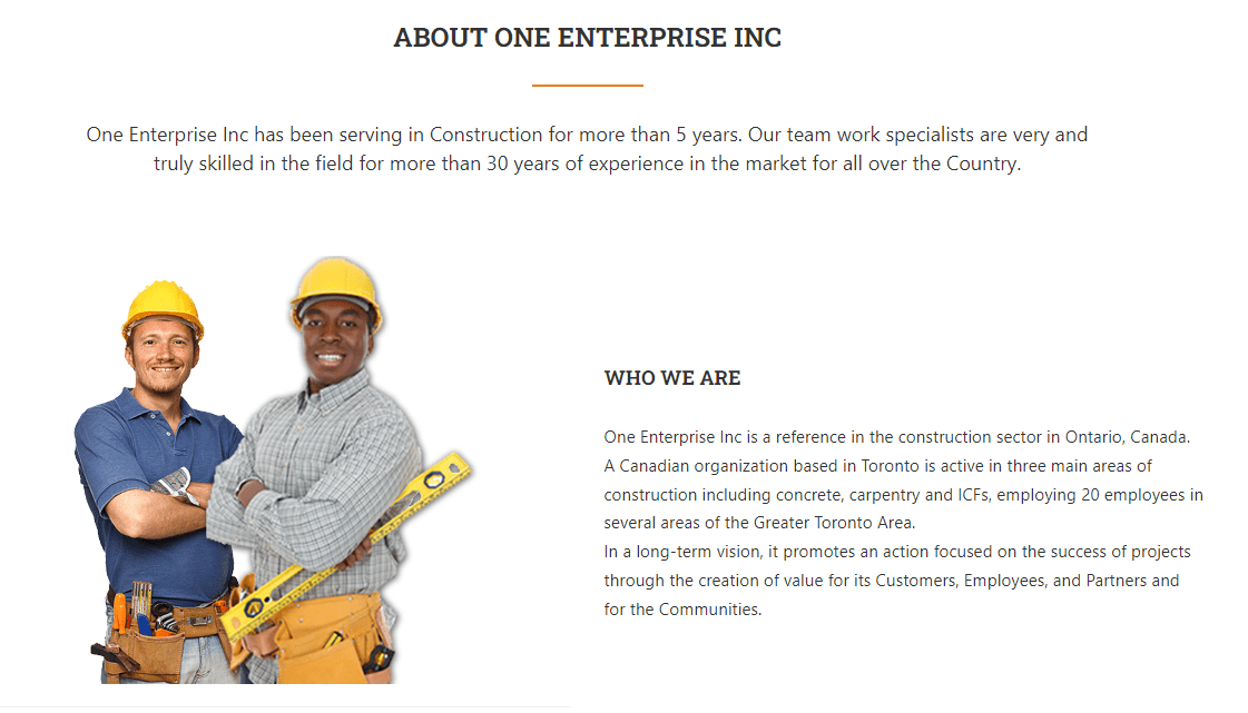Onenterprise Inc Website